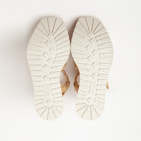 Paloma Barcelo Raffia Natural Espadrille Sandals - Picture 4 of 6